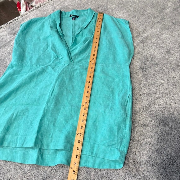 Lands‎ End Linen Tunic Top Oversized Large Beachy Lagenlook Sustainable 19343x - Picture 11 of 13